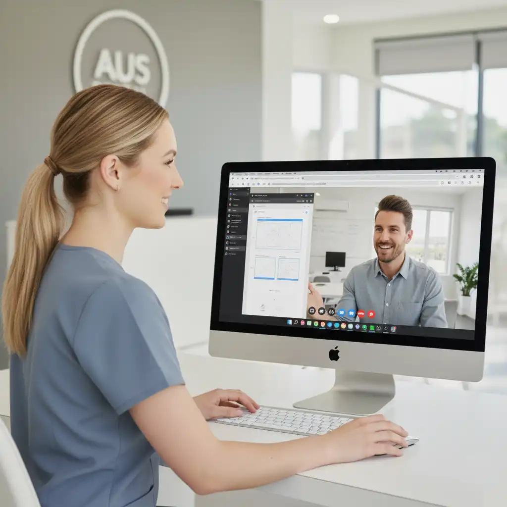 Dentist Discussing Dnetal Marketing Website